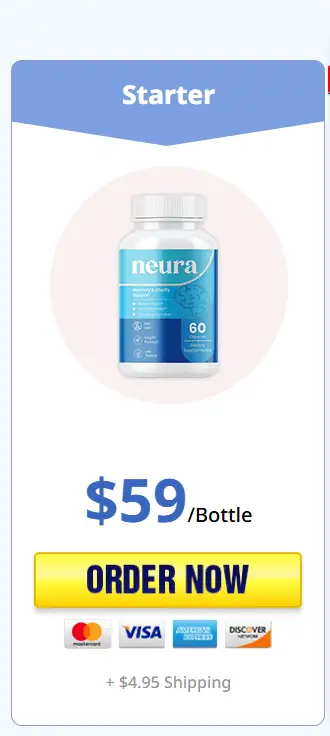 Neura starter package with one bottle priced at $59 per bottle